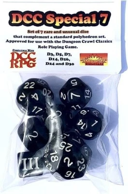 DUNGEON CRAWL CLASSICS DCC Special Dice Set Black (7) - IMP201