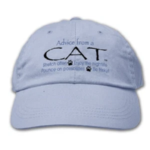 Advice From a Cat Adjustable Baseball Cap Embroidered - Picture 1 of 2
