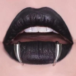 Stainless Steel Sharp Teeth Fake Piercing Lip Rings Punk Exaggerated Jewel D4P7 - Picture 1 of 15