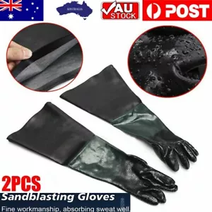 2PCS Sandblaster Sandblasting Glove for Sand Blasting Cabinet Sandblast Glove - Picture 1 of 9