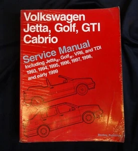 Volkswagen Jetta, Golf, GTI Cabrio Manual de servicio 1993 1994 1995 1996 1997 1998 - Imagen 1 de 14