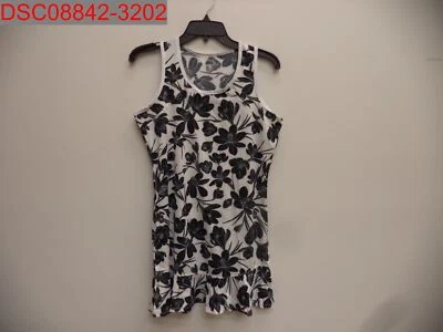 Vestido para mujer Tail blanco y negro Crocus Meadow Zinnia espalda cruzada, M 604084799258 Foto 1 de 4