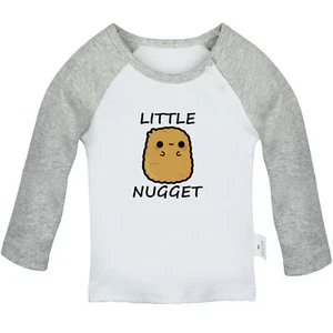 Little Nugget Funny Tshirt Newborn Baby T-shirts Toddler Graphic Tee Kids Tops - Foto 1 di 16
