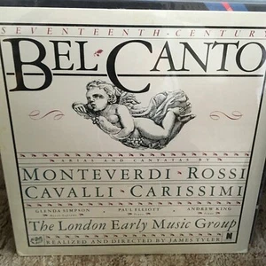 17th Century BEL CANTO SEALED Lp Record  LONDON EARLY MUSIC GROUP 1985 NONESUCH - Picture 1 of 2