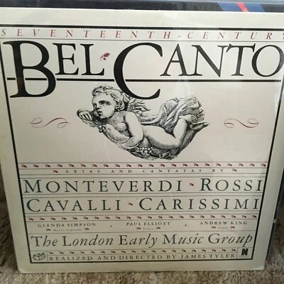 17th Century BEL CANTO SEALED Lp Record  LONDON EARLY MUSIC GROUP 1985 NONESUCH - Image 1 of 2