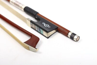 Handmade Violin Bow 4/4 Full Size Brazilwood Ebony Frog Horse Hair well Balance - Image 1 of 4