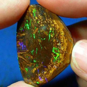 Venas gemas de color * ópalo de hombro natural australiano sólido yowah de 37 quilates * video - Imagen 1 de 1