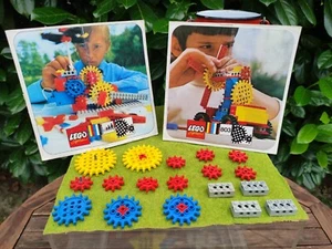 LEGO Getriebe Steine, Zahnräder von 1972 + Bauanleitung 803 & Ideen-Buch - Picture 1 of 1