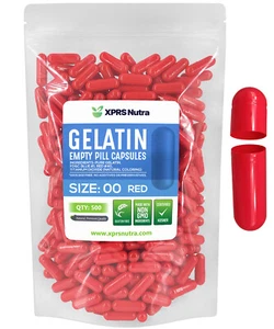 Kapseln Express - Größe 00 rot leer Gelatinekapseln Gelcaps Pillen Kapseln - Bild 1 von 11