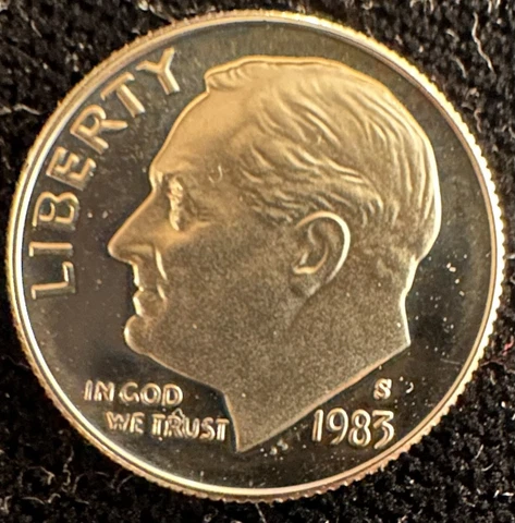 1983 S Proof Cameo Roosevelt Dime Deep Cameo -   Free S/H 6-78 Cover