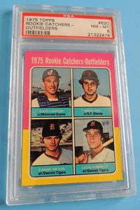 1975 Topps #620 Gary Carter Rookie Catchers-Outfielders PSA 8 - QUASI NUOVO/MT - Foto 1 di 2