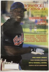 Vintage 1994 Baseball America JEFFREY HAMMONDS Cover ROOKIES 1994 Rondell White - Picture 1 of 7