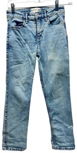 Pantalones de mezclilla de pierna recta tiro alto talla 9/10 Abercrombie para niñas - Imagen 1 de 15