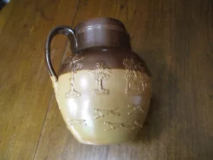 ANTIKER ROYAL DOULTON SALZGLASIERTES STEINZEUG AUS DEM 19. JAHRHUNDERT GEPRÄGT 10"hi KRUG - Bild 1 von 21
