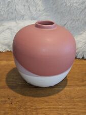 Pink and White Hand Painted Vase Anthropologie Discontinued Made in Portugal