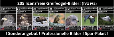 205 Lizenzfreie Profi-Bilder Greifvögel Vögel (Royalty Free/Photoshop) UVP 133,- - Bild 1 von 4