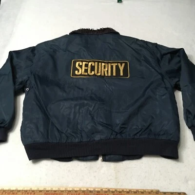 VTG lion Tuffy Topper security Police Bomber Jacket Fur Collar needs zip clasp - Image 1 of 4
