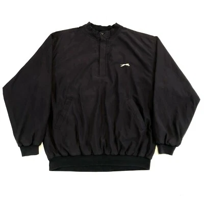Slazenger Lightweight Lined Pullover Windbreaker Jacket Dark Gray Black Men's L - Image 1 of 4