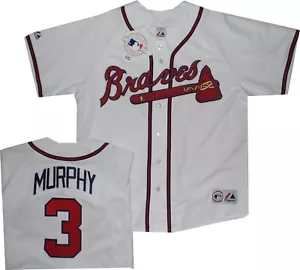 Camiseta Atlanta Braves Dale Murphy Blanca Majestic 6400A Nuevas etiquetas Mediana - Imagen 1 de 10