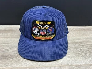 Vintage Super Bowl XX NFL Champion Chicago Bears Blue Corduroy Hat Cap NWOT - Bild 1 von 14