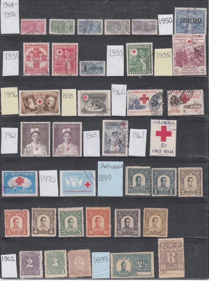 Colombia todo sonido y usado reverso de colección de libros 1899-1948 Foto 1 de 1