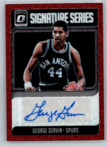 2018-19 Panini Donruss Optic #SG-GGV George Gervin Auto Red Mojo - Picture 1 of 2