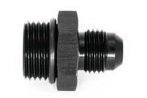 Gewindeadapter ORB 8 zu Dash 6 / -6AN / JIC 6 Schwarz eloxiert 9/16 - 18UNF - Bild 1 von 3