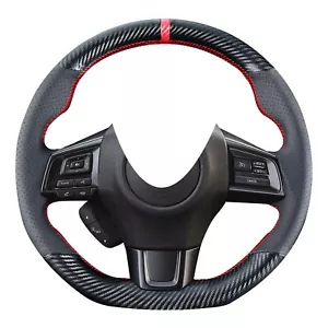 DIY Stitching Carbon Fiber Steering Wheel Cover for Subaru WRX STI and Levorg... - Picture 1 of 4