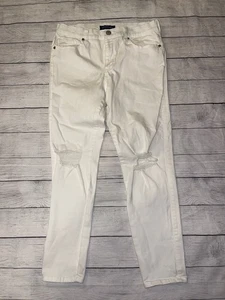 Women’s 12 Aeropostale High Waisted Ankle Jegging White Ivory Pants - Picture 1 of 3
