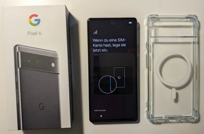 Google Pixel 6 - 128GB - Stormy Black -sehr gepflegt- mit MagSafe u. Schutzglas - Bild 1 von 4