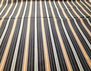 1 Yd Dramatic Effects 0462by Faye Burgos Marcus Bros Fabric Grey & Tan Striped - Picture 1 of 5