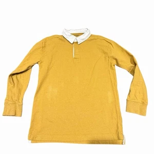 Old Navy Jungen Rugby Poloshirt Kragen Langarm Large 10-12 senfgelb - Bild 1 von 7