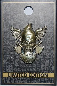 Hard Rock Cafe HOLLYWOOD, FL Year 2007 3D Winged Skull Pin - Picture 1 of 2