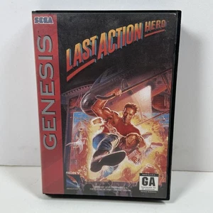 Vintage Last Action Hero Sega Genesis Videospiel komplett CIB Box Handbuch - Bild 1 von 7