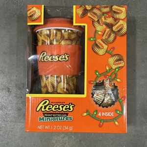 Nuevas tazas de mantequilla de maní Reese's miniaturas - Juego de regalo de vacaciones taza de viaje de cerámica - Imagen 1 de 7