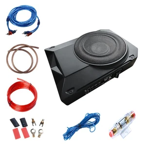 10" 1200 Watt Untersitz-Aktiv-Subwoofer + Kabelset Auto Verstärker Lautsprecher - Bild 1 von 1