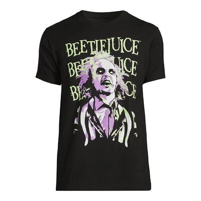 Camiseta negra grande Beetlejuice para hombre Foto 1 de 4