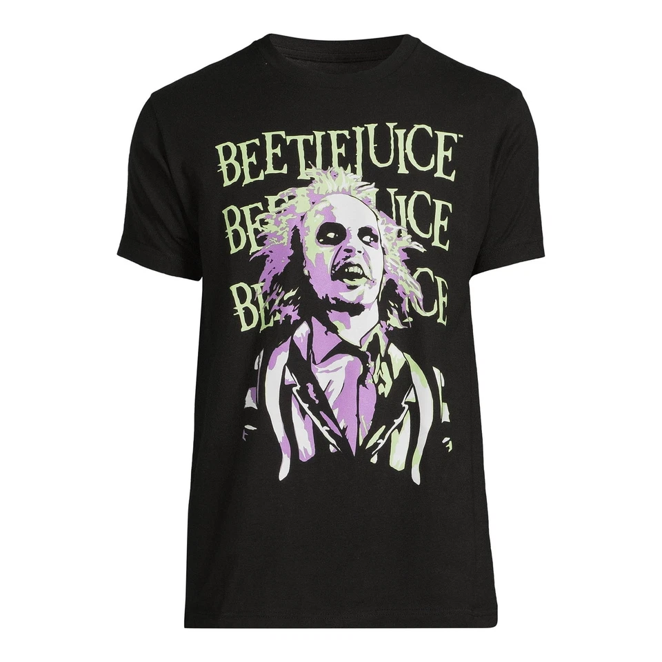 Beetlejuice Men's Black T-Shirt Large