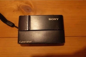 Sony Digital Camera DSC-T10 Cyber Shot Silver 3.0x 7.2 MP black junk from Japan - Picture 1 of 6