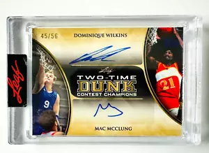 2024 Leaf Dominique Wilkins, Mac McClung DUAL AUTO Card Dunk Contest SP #/56! - Picture 1 of 3