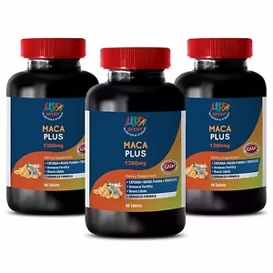 Testosterone Booster Tablets - Maca Plus 1300mg - American Ginseng Root 3B - Picture 1 of 12