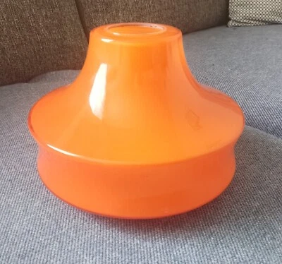 Globe Orange en Opaline pour Suspension Vintage, 1960 /1970 - Photo 1/4