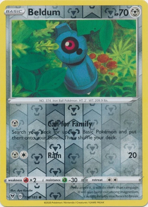 Reverse Holo Beldum 116/185 Vivid Voltage Common Pokemon TCG - Image 1 of 1