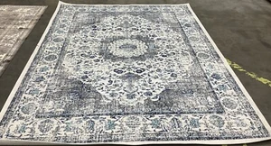 IVORY / GREY 8'-0" x 10'-0" Back Stain Rug, Reduced Price 1172681117 EVK220D-8 - Picture 1 of 4