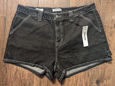 Pantalones Cortos de Jean Vigoss Para Mujer Negros Carpintero Talla 16W ¡Nuevos con Etiquetas! Algodón Foto 1 de 4