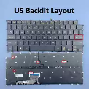 US Backlit Keyboard For LG 13Z980 13ZD980 LG13Z98 14Z980 14ZD980 LG14Z98 Series - Picture 1 of 2