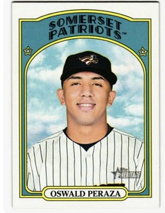 2021 Oswald Perraza Topps Heritage Rookie Card RC #78 Yankees