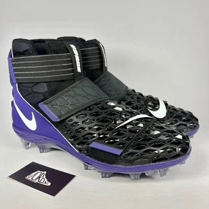 Nike Force Savage Elite 2 TD Black Purple BV3962-003 Men's Football Cleats - Picture 1 of 9