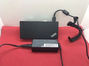 Lenovo Thinkpad USB-C Docking Station Type 40A9 DK1633 W/ Power Adapter Only - Picture 1 of 9