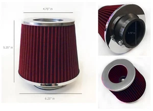 2.75" Inch 70mm RED Air Filter For Miata Eclipse Corolla WRX 350Z G35  Sentra - Bild 1 von 1